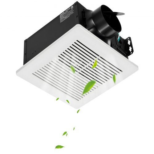 Bathroom Exhaust Fan, 80 CFM Bathroom Vent, Low-Noise, Premium Motor Ceiling Fan, Standard 4-inch Duct Interface for Laundry Room, Storage Room, Home Ventilation, White