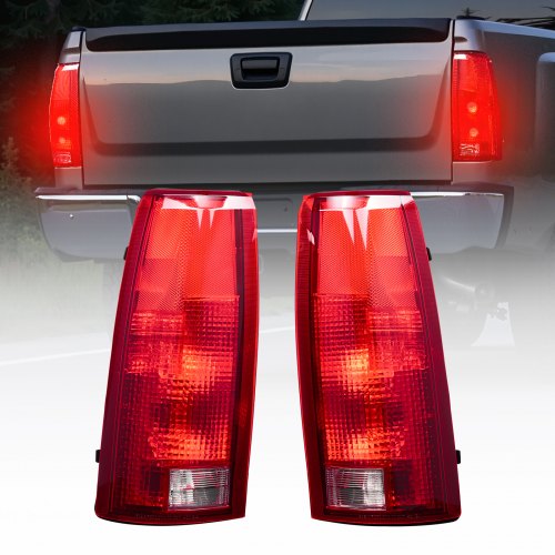 Tail Light Assembly Compatible with 1988-1999 Chevy/GMC C/K 1500 2500 3500, 1992-1999 Chevy/GMC Suburban 1500/2500, 2PCS Left & Right Side Taillight Rear Brake Lamps with Halogen Bulbs