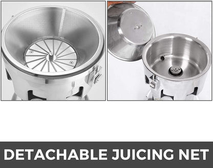 Commercial Juice Extractor Heavy Duty Juicer Aluminum Casting and Stainless Steel Constructed Centrifugal Juice Extractor Juicing both Fruit and Vegetable