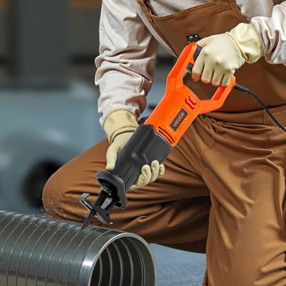 Corded Reciprocating Saw, 120 Volt 6 Amp, 3000 SPM Variable Speed, 3/4 inch Stroke Length, Electric Reciprocating Saw with 8 Blades and Carrying Bag, for Wood, Metal, and Plastic Cutting