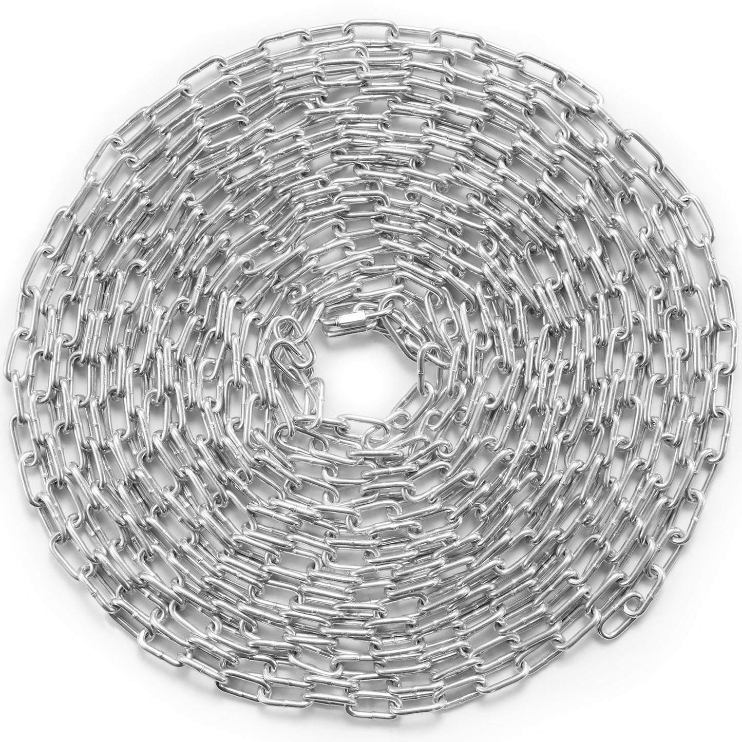 Verzinkte, widerstandsfähige Spiralkette aus Kohlenstoffstahl, Kettenschlinge, 1/8" x 33', 350 lbs