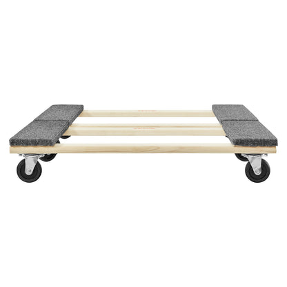 Furniture Dolly, 1000 lbs varje lastkapacitet, 2 paket, 18" x 30", 8 x 3" PP svängbara hjul, kraftiga hårdträmöbler Moving Dolly, Mover's Dolly, flyttvagn med hjul för tunga möbler