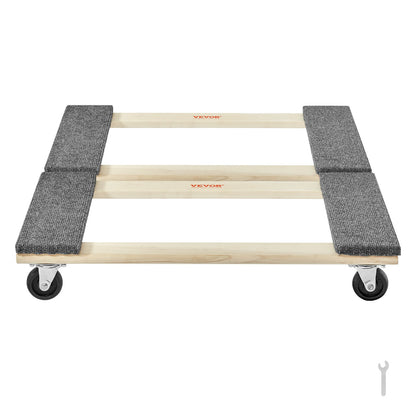 Furniture Dolly, 1000 lbs varje lastkapacitet, 2 paket, 18" x 30", 8 x 3" PP svängbara hjul, kraftiga hårdträmöbler Moving Dolly, Mover's Dolly, flyttvagn med hjul för tunga möbler
