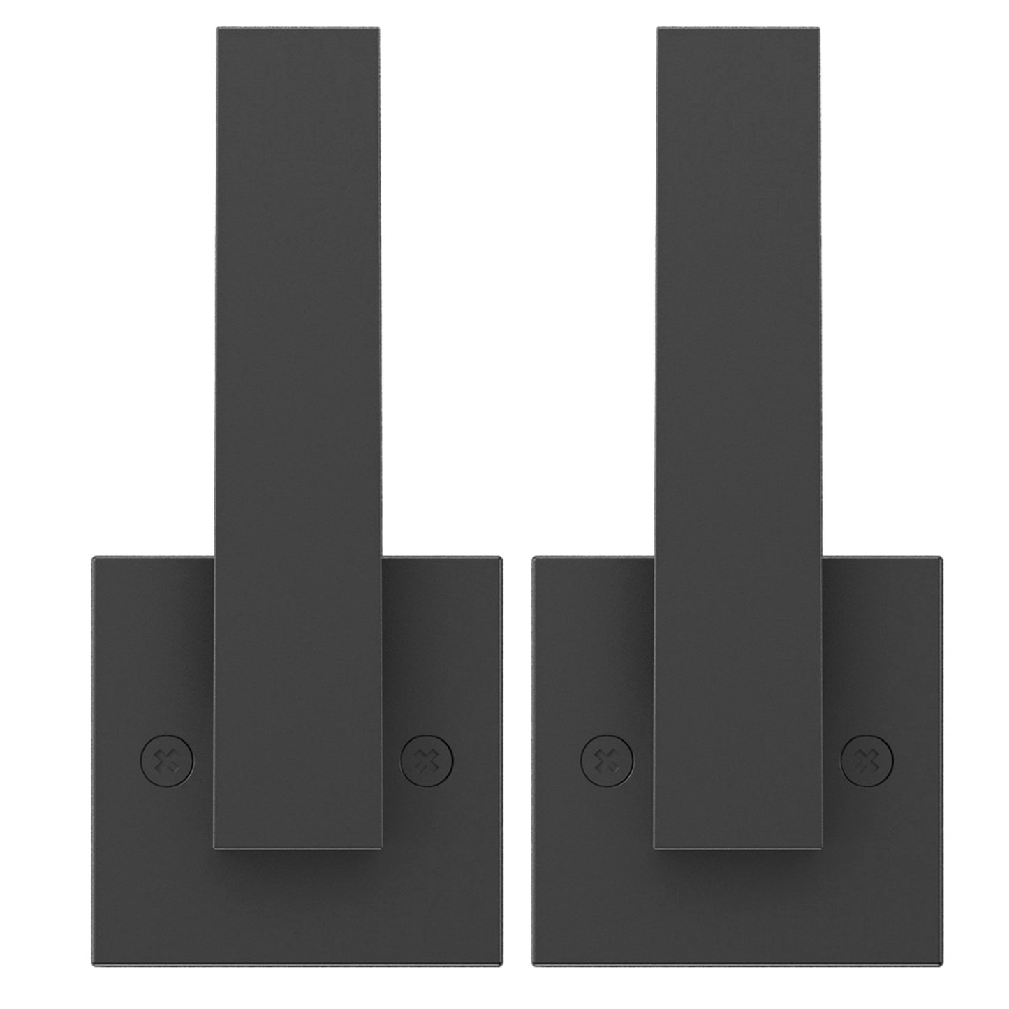 Dummy Door Handle, 2PCS Non-Twist Single-Sided Push/Pull Handles, Modern Square Door Handle, Reversible for Right and Left-Handed Doors, for Pantry, Wardrobe and French Doors, Matte Black