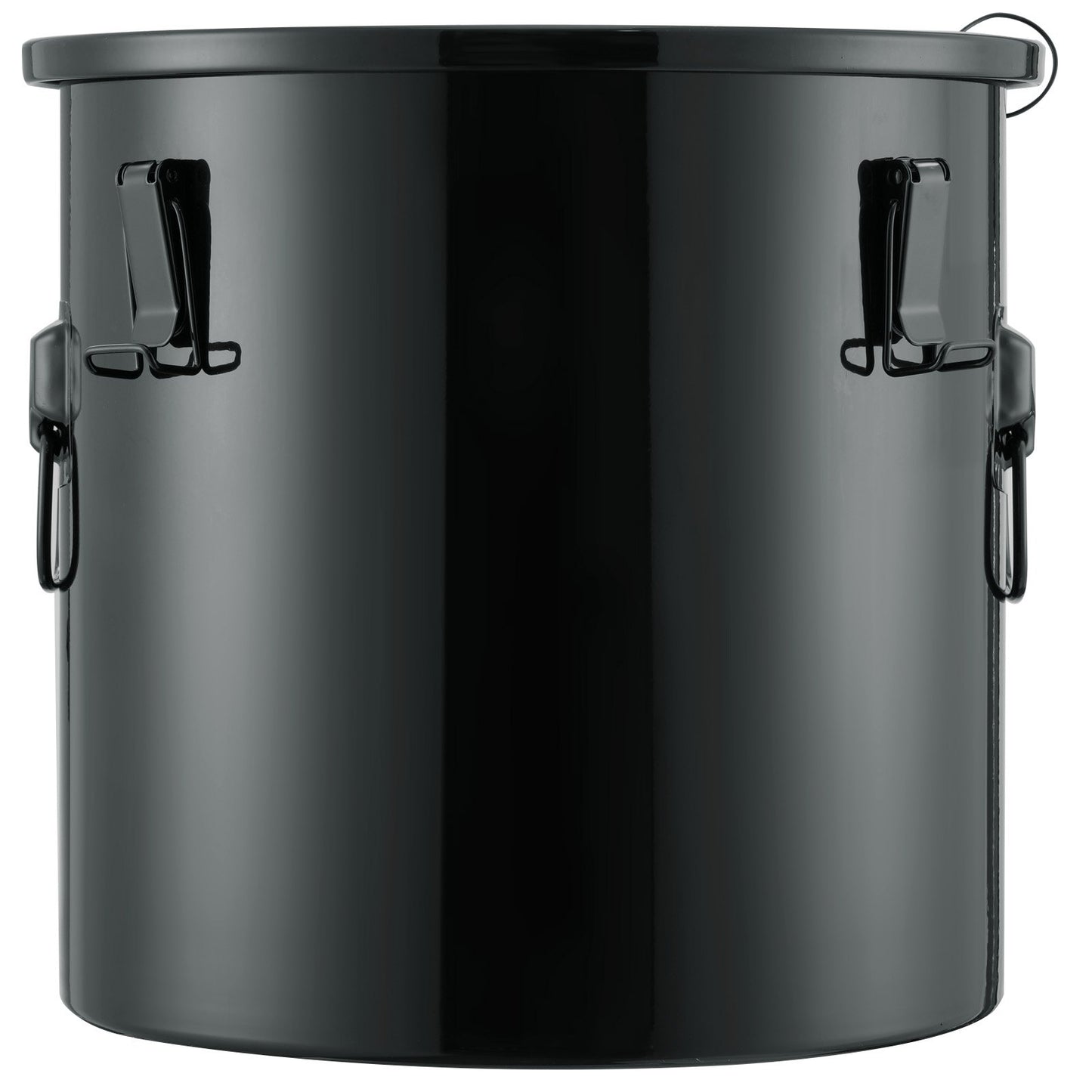 Fryer Grease Bucket, 8 Gal Oil Disposal Caddy Stainless Steel Fryer Oil Bucket Rustproof Coating, Oil Transport Container with Lid, Locking Clips, Filter Bag for Hot Cooking Oil Filtration, Black
