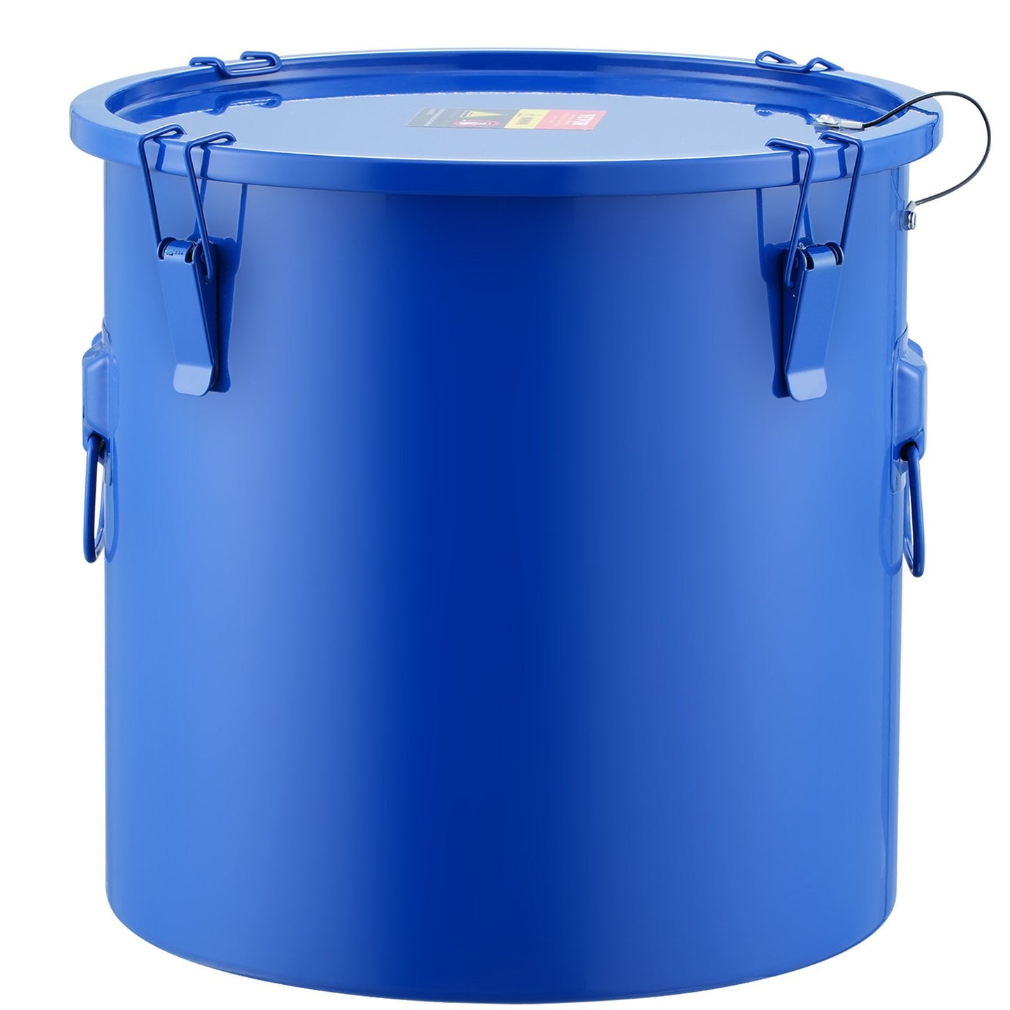 Fryer Grease Bucket, 8 Gal Oil Disposal Caddy Carbon Steel Fryer Oil Bucket with Rustproof Coating, Oil Transport Container with Lid, Locking Clips, Filter Bag for Hot Cooking Oil Filtration, Blue