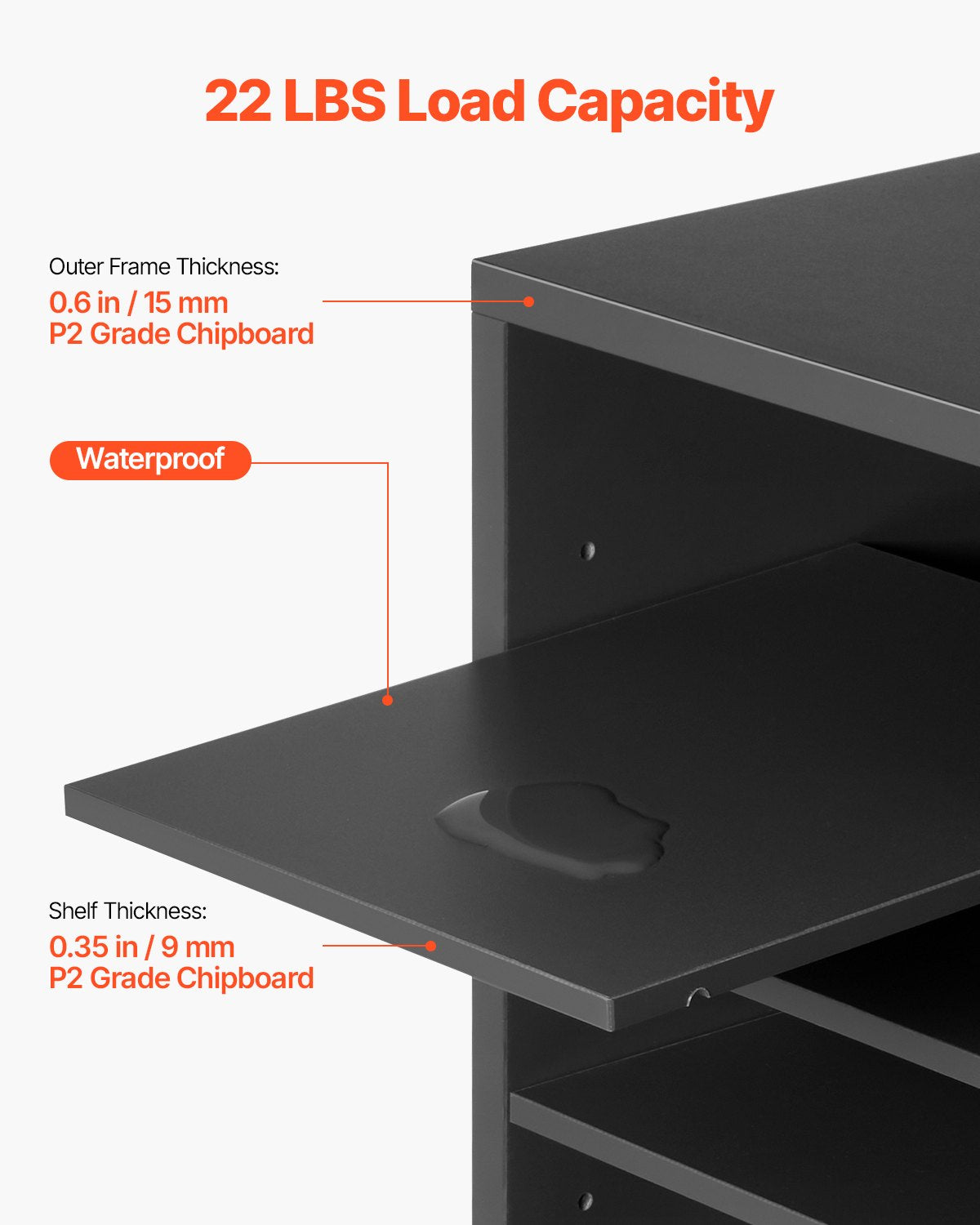 Literature Organizer, 24 Compartments Office Mailbox with Adjustable Shelves, Wooden Mailbox Sorter Medium Density Fiberboard Office Home Classroom Storage for Files, Documents, Papers, Grey