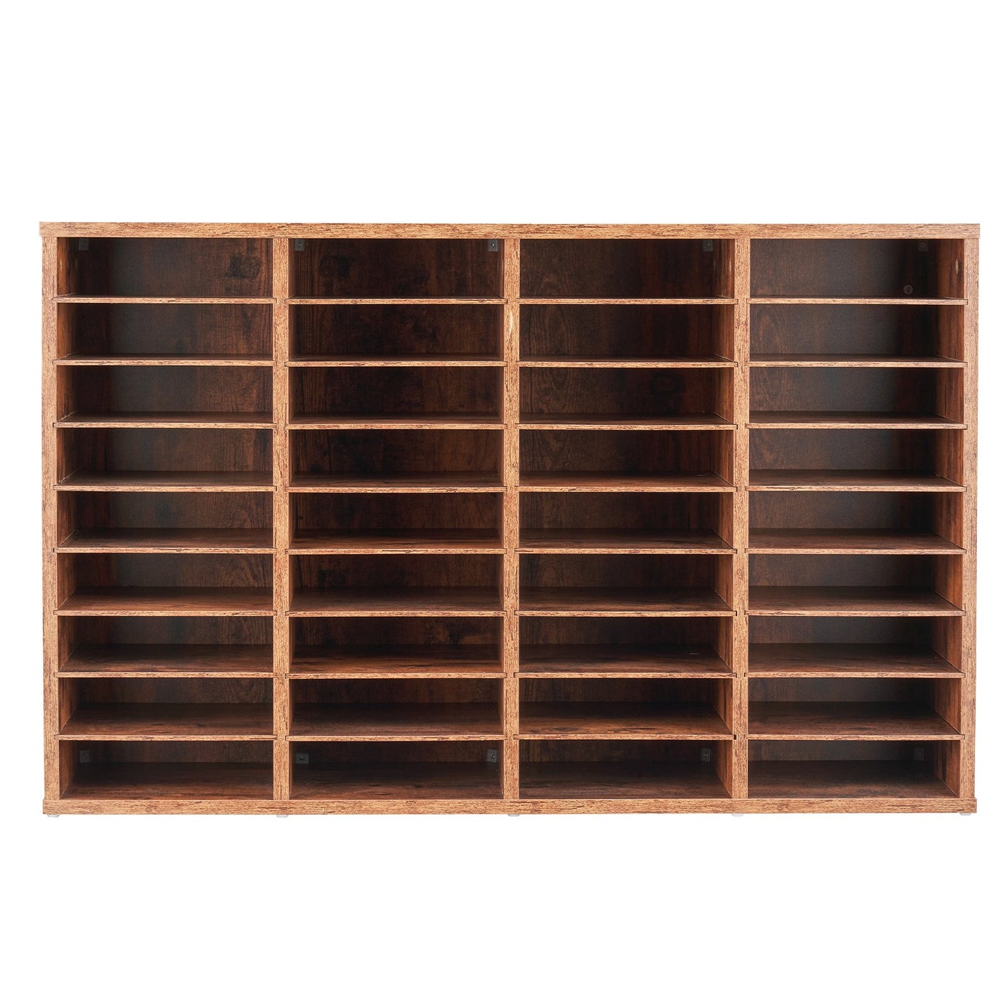Literature Organizer, 36 Compartments Office Mailbox with Removable Shelves, Wood Mailbox Sorter Particle Board Office Home Classroom Storage, File Sorter for File, Document, Paper, Dark Brown