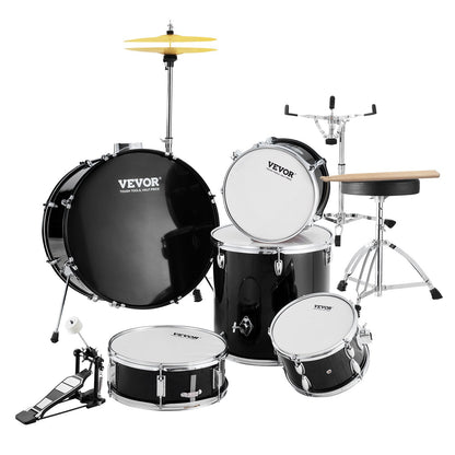 Adult Drum Set 5-Piece 22 in Complete Full Size Drum Set with Throne Stand