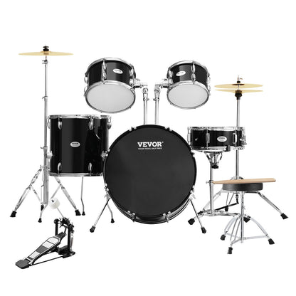 Adult Drum Set 5-Piece 22 in Complete Full Size Drum Set with Throne Stand