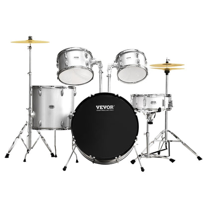 Adult Drum Set 5-Piece 22 in Complete Full Size Drum Set with Throne Stand