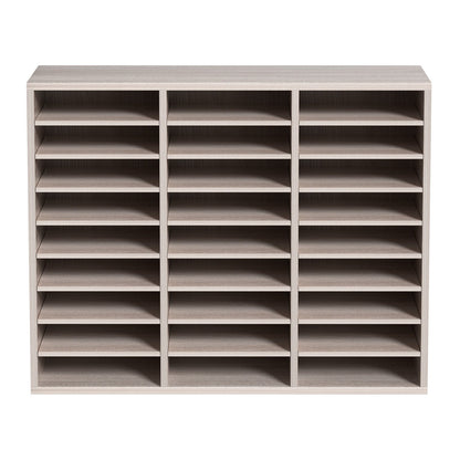Holz Literatur Organizer Datei Sorter Papier Lagerung Halter 27 Fächer Grau