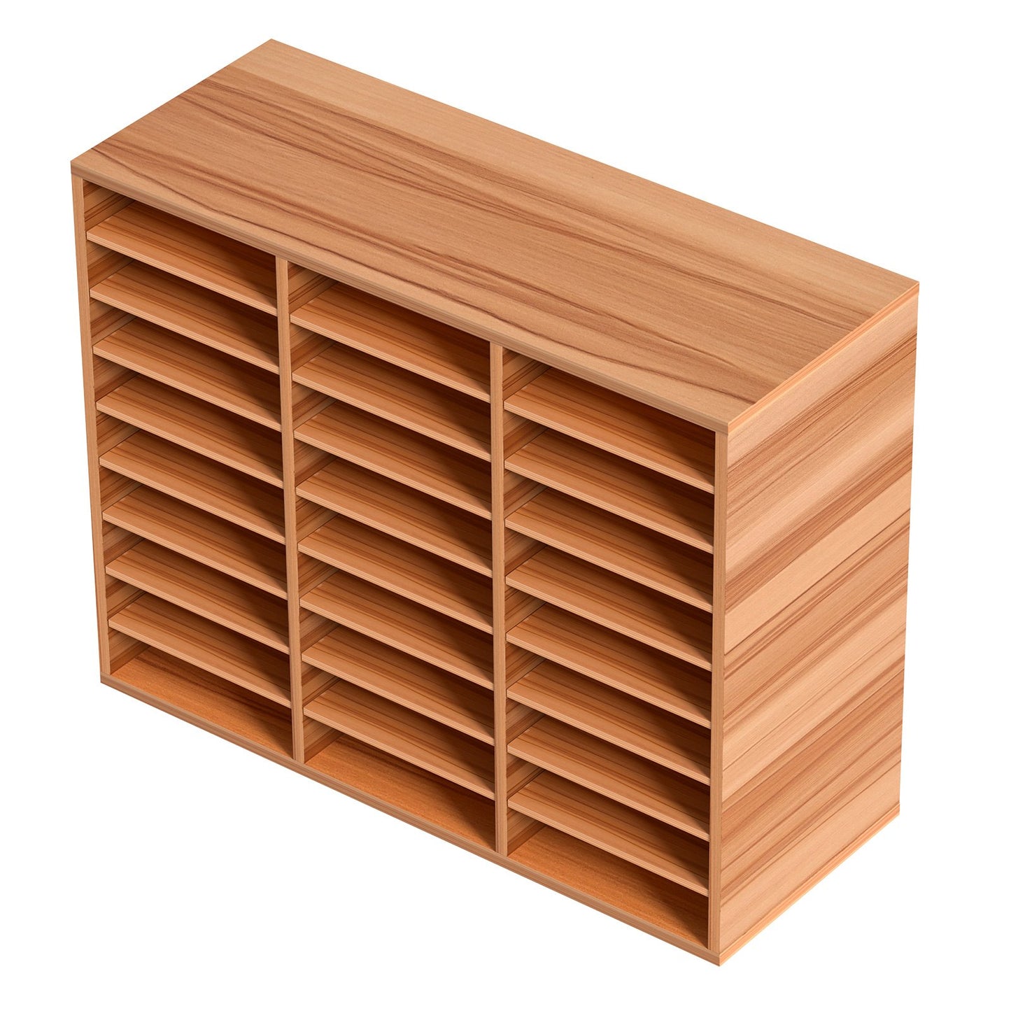 Holz Literatur Organizer Datei Sorter Papier Lagerung Halter 27 Fächer Weiß