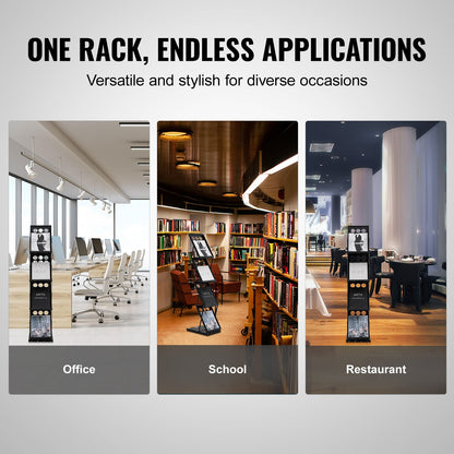 Hopfällbart tidskriftsställ 4-ficksbroschyr Litteraturdisplayställ