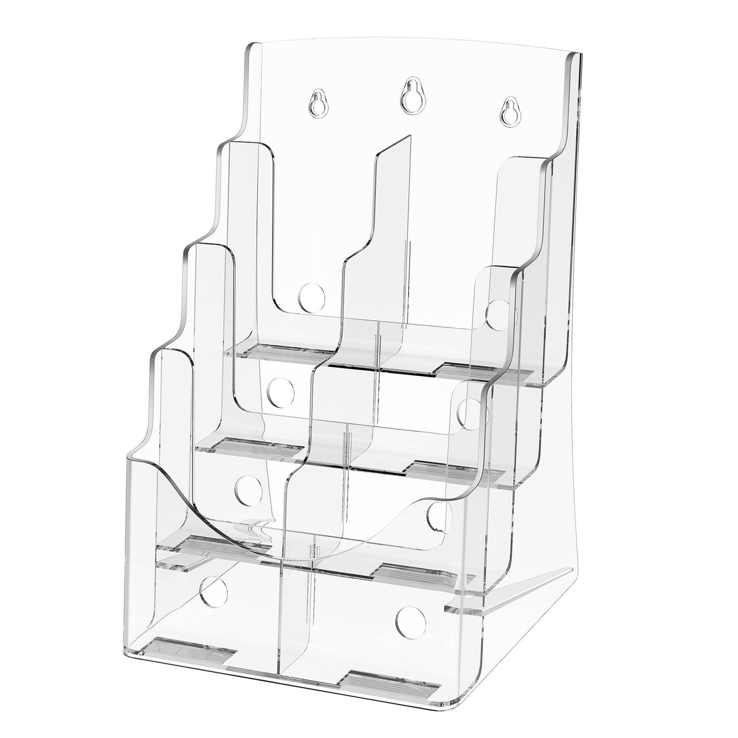 Broschyrhållare i akryl 8,5 x 11 tums 4-lagers litteraturställsställ