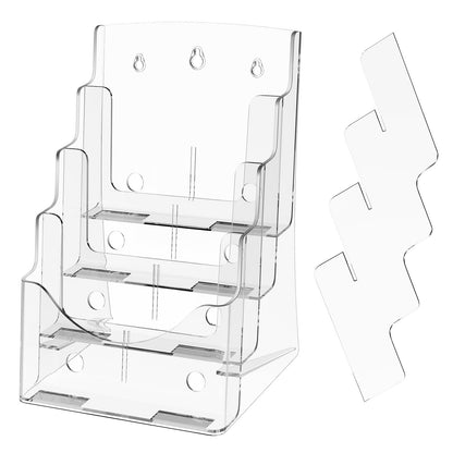 Broschyrhållare i akryl 8,5 x 11 tums 4-lagers litteraturställsställ