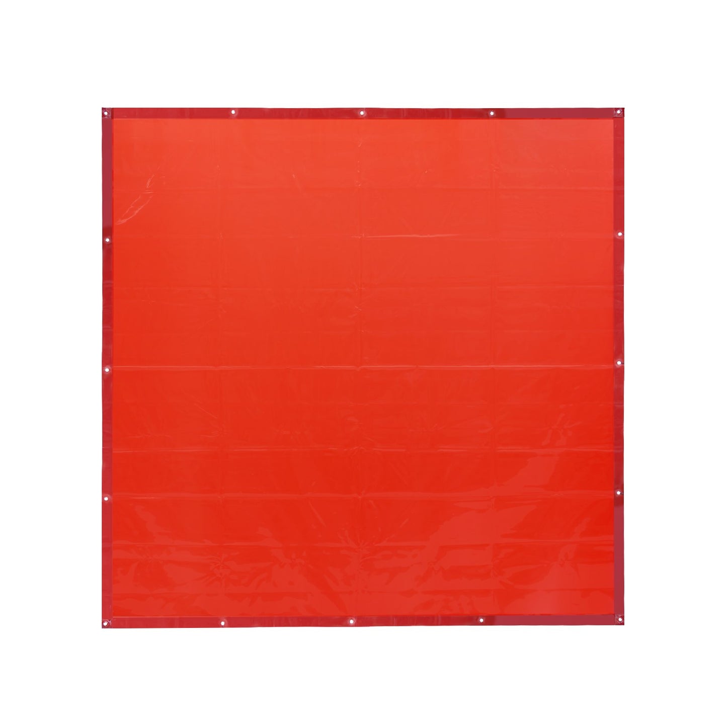 Svetsgardinskärm, 6' x 6' hängande svetsgardinvägg, flamsäker vinylsvetsskyddsskärm med 6-nivåer UV-skydd och hänghål, bärbar för verkstad/industri, röd