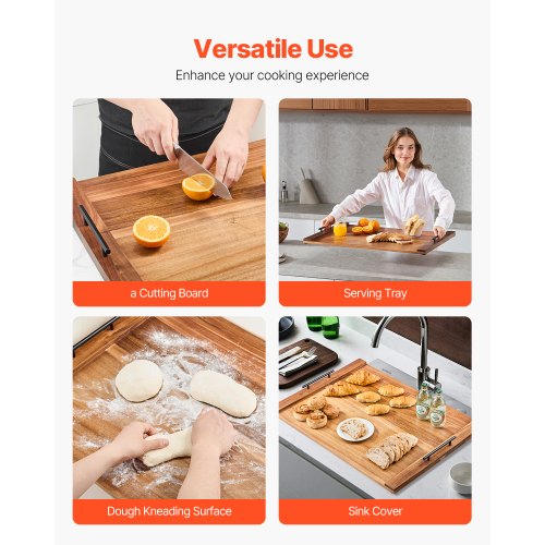 Noodle Board Stove Lid in Acacia Wood Top Lid Kitchen Electric Gas Stove | EU