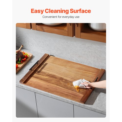 Noodle Board Stove Lid in Acacia Wood Top Lid Kitchen Electric Gas Stove | EU