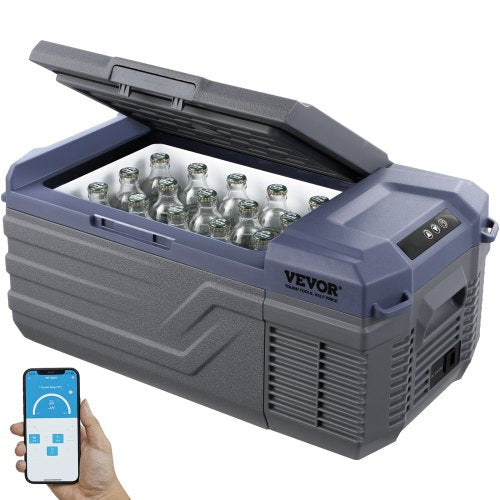 Portable Car Refrigerator Freezer Compressor 15 L Single Zone for Car Home