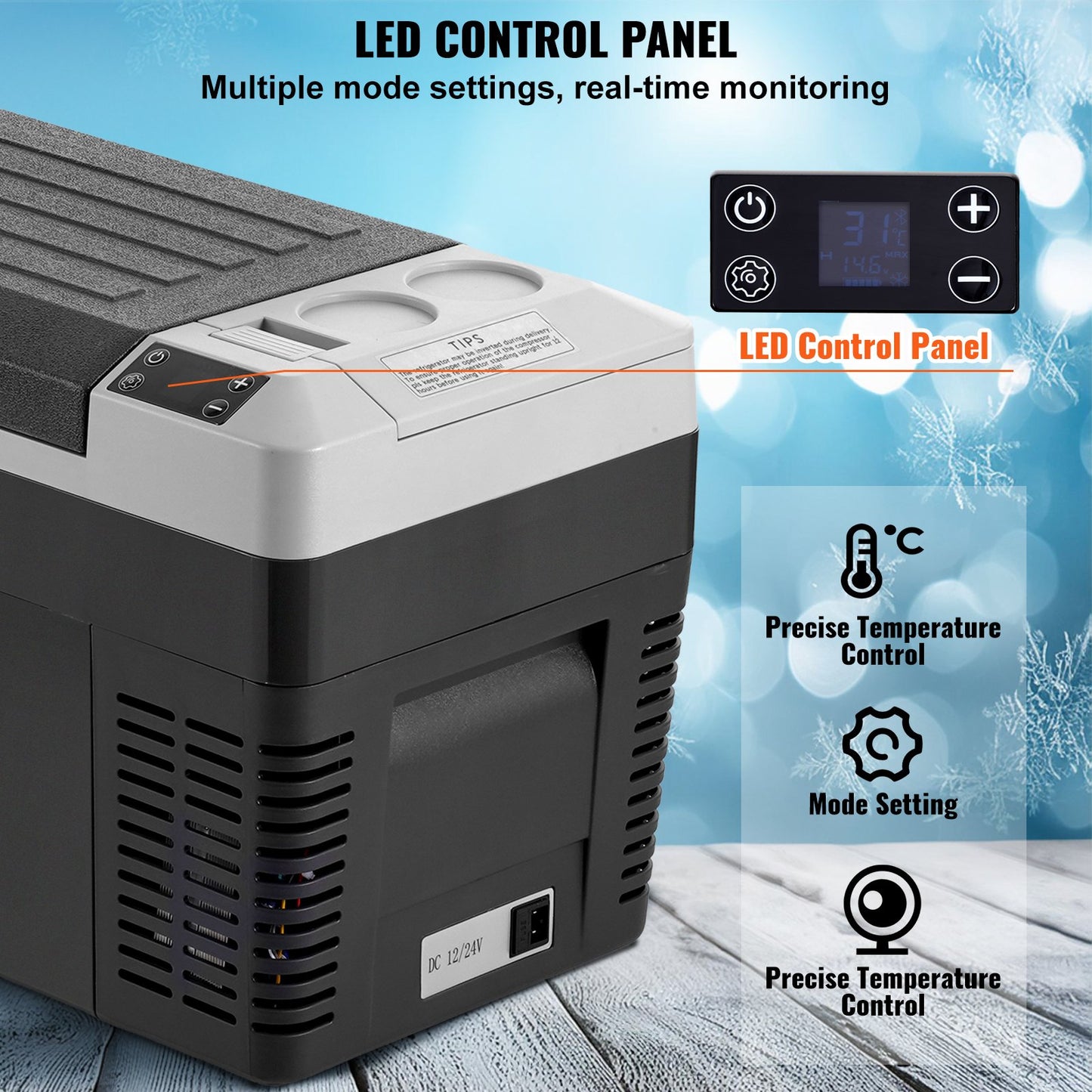 Tragbarer Autokühlschrank mit Gefrierfach, Kompressor, 25 l, Einzelzone, für Auto und Zuhause