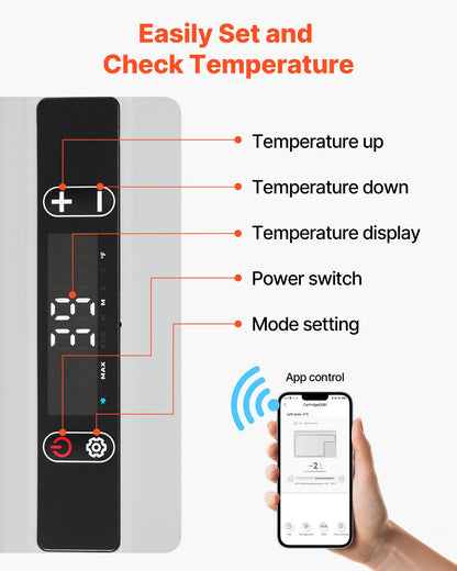 12 Volt Car Refrigerator, 31.7QT/30L Car Fridge, Portable Electric Cooler with -4℉~68℉ Adjustable Temperature, 12/24V DC and 100- 240V AC Compressor Freezer for Outdoor, Camping, Travel, RV