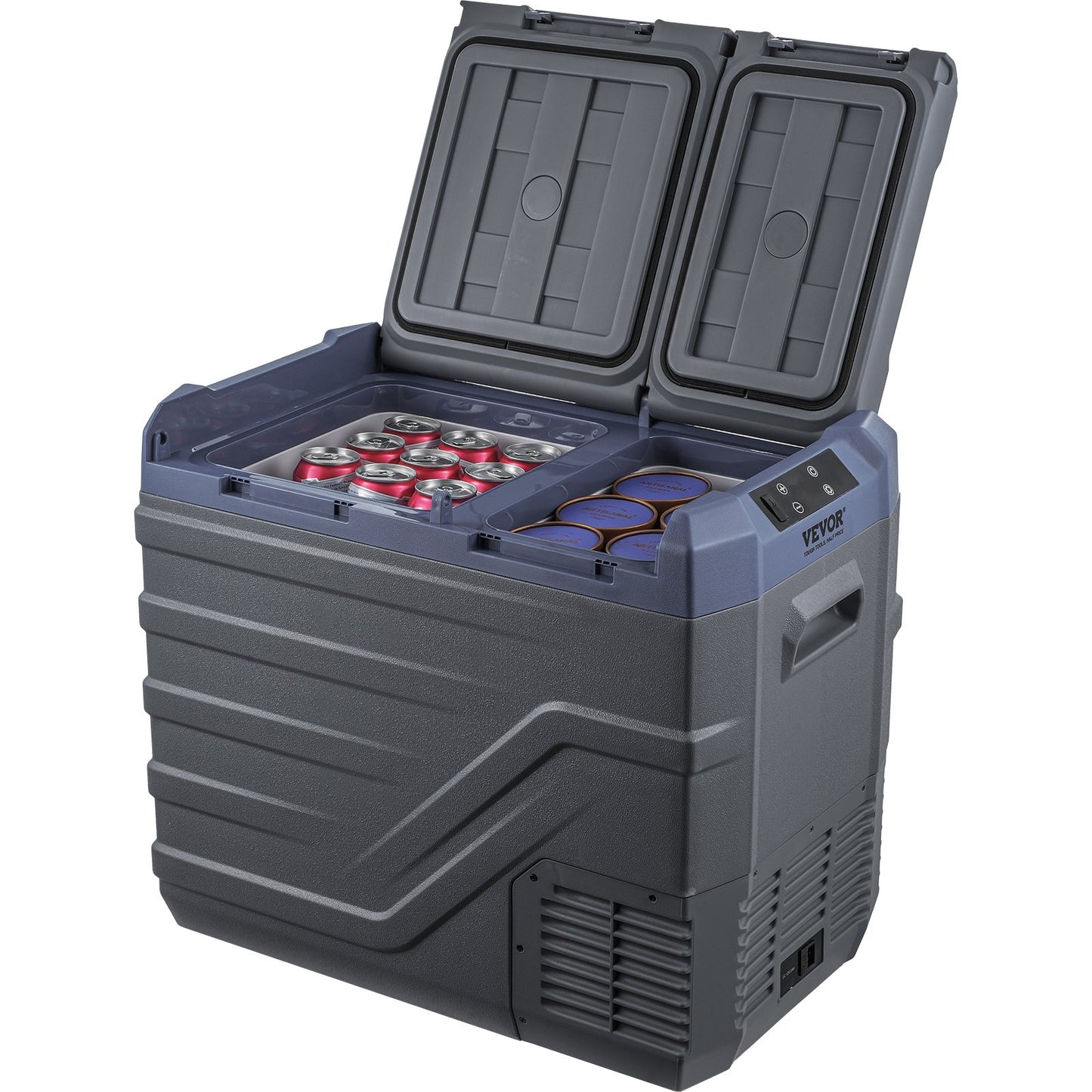 Tragbarer Autokühlschrank mit Gefrierfach, Kompressor, 40 l, Dual Zone, für Zuhause, Auto