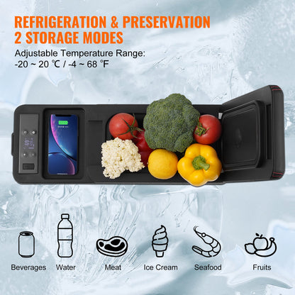 Portable Car Refrigerator Freezer Compressor 8 L Single Zone for Car Home