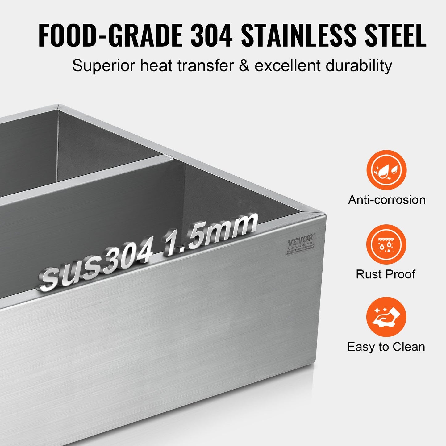 Maple Syrup Evaporator Pan, 47 Gallon, 683 Cups of 8.8oz Maple Syrup, Flat Evaporator Pan with Thermometer, 1 Valve and 3 Heating Methods, 304 Stainless Steel Maple Syrup Pan for Home, Outdoor