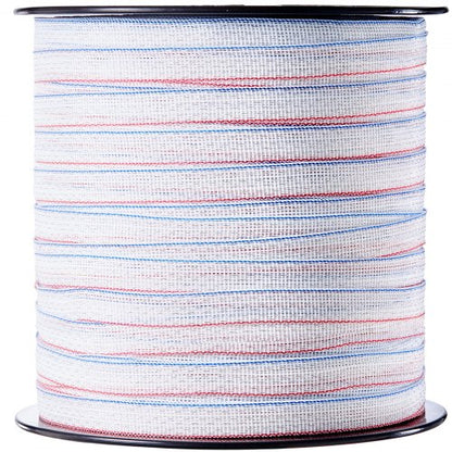 Electric Fence Tape, 1640Ft 500M Polytape Fencing Hot Wire, 3/4" Width 6 Stainless Steel Strands for Reliable Conductivity, UV & Rust Resistance, Portable Polywire for Horse Cattle Livestock