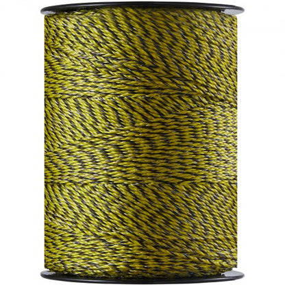 Electric Fence Wire, 3366Ft 1026M Portable Polywire, 1/8" Diameter 6 Stainless Steel Strands for Reliable Conductivity and UV, Rust Resistance, Fencing Rope Line for Horse, Cattle, Livestock