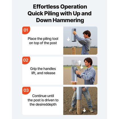 Manueller Zaunpfostentreiber, Hochleistungs-T-Pfostentreiber für Bauernhof und Garten | EU