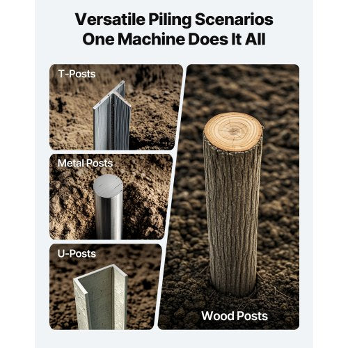 Manueller Zaunpfostentreiber, Hochleistungs-T-Pfostentreiber für Bauernhof und Garten | EU