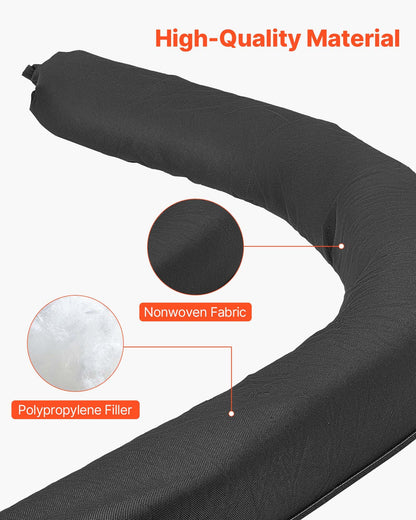 Sediment Filter Sock, 4Pcs Erosion Control Socks Dia. 5 in x 10 ft L Coverage, Polypropylene Filler, Flexible & Efficient Silt Fence Socks for Storm-Water Management, Drainage Protection