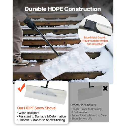 Kunststoff-Schneefräse 76 cm Hochleistungs-Winterschneepflug für Einfahrt | EU