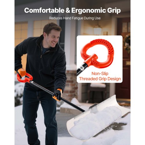 Schneeschieber aus Kunststoff, 48 Zoll, Hochleistungs-Winterschneepflug für Einfahrten | EU