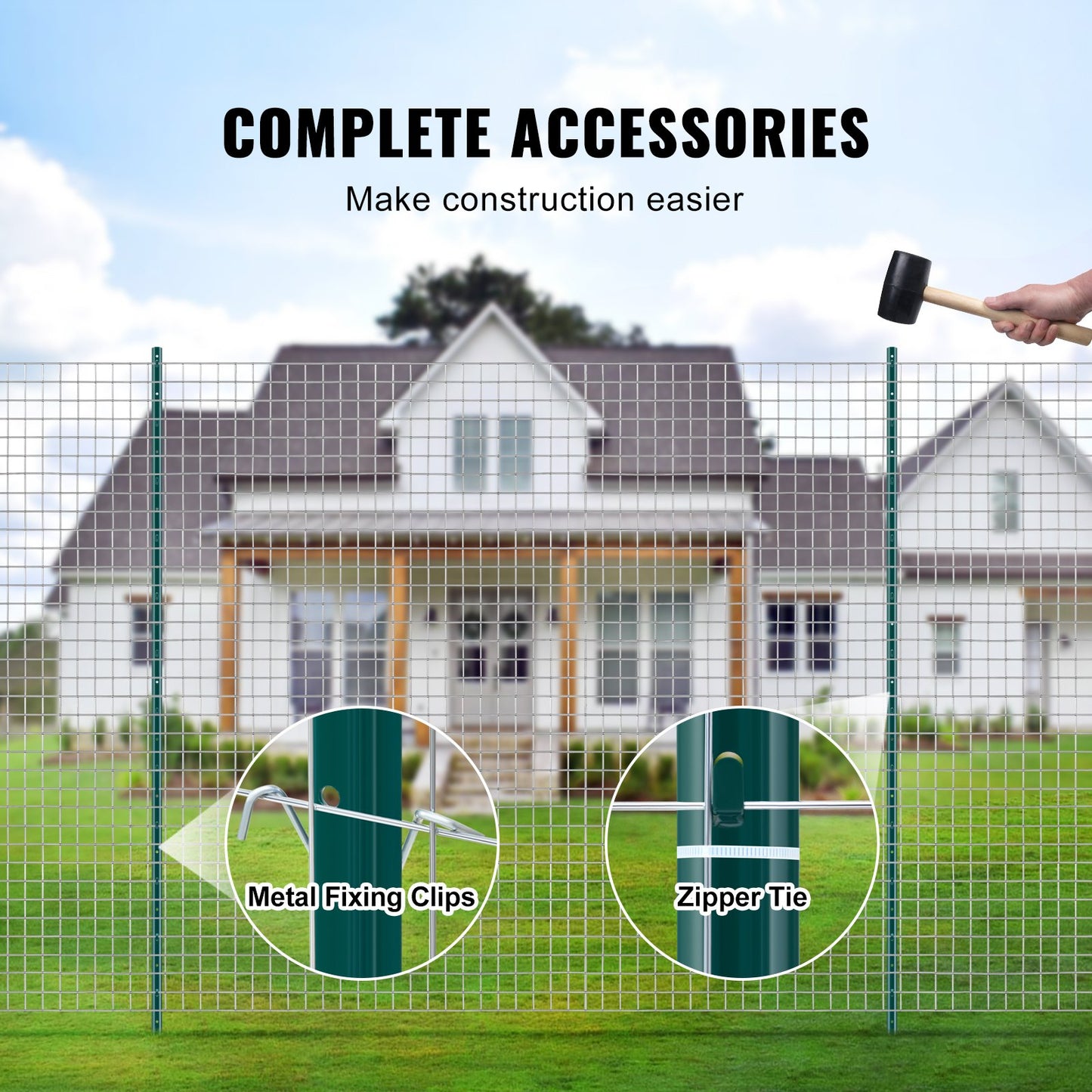 7 fot staketstolpe 10-pack T-stolpe Heavy Duty metall staketstolpar grön