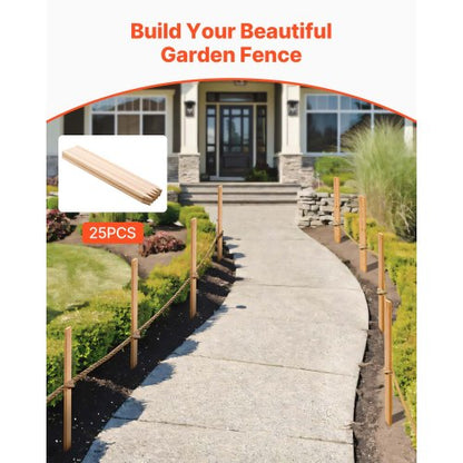 Trädgårdsstänger, 25 st 12,7×38,1×914,4 mm Mätningsstänger, Trädgårdsmarkstång med vass spets, Stödstång för granplantor, Skyltstolpar för Staket, Gränsgränser |  EU