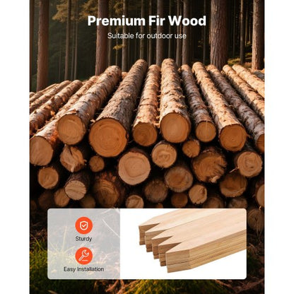 Trädgårdsstänger, 25 st 12,7×38,1×914,4 mm Mätningsstänger, Trädgårdsmarkstång med vass spets, Stödstång för granplantor, Skyltstolpar för Staket, Gränsgränser |  EU