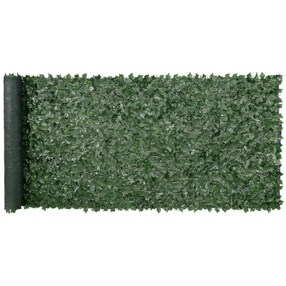 Ivy Privacy Fence, 1.5 x 4 m Artificial Green Wall Screen, Green Ivy Fence with Mesh Fabric and Reinforced Joint, Fake Hedges Vine Leaf Decoration for Outdoor Garden, Yard, Balcony