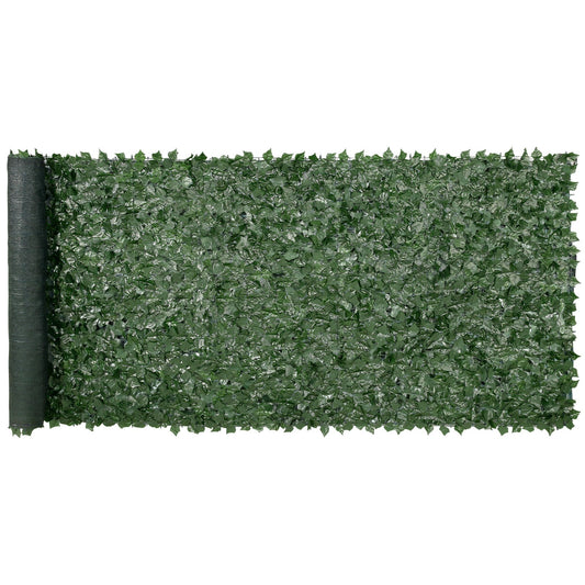 Ivy Privacy Fence, 1.5 x 4 m Artificial Green Wall Screen, Green Ivy Fence with Mesh Fabric and Reinforced Joint, Fake Hedges Vine Leaf Decoration for Outdoor Garden, Yard, Balcony