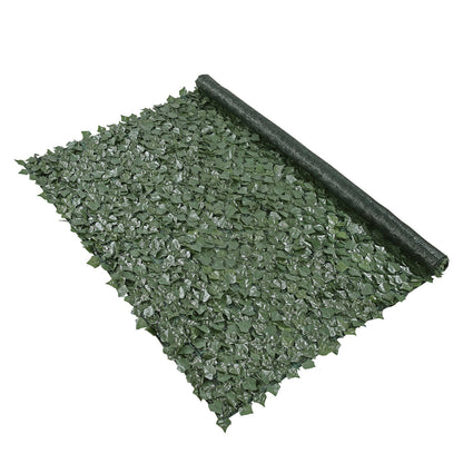 Ivy Privacy Fence, 1830 x 2440 mm Artificial Green Wall Screen, Greenery Ivy Fence with Mesh Fabric and Reinforced Joint, Fake Hedges Vine Leaf Decoration for Outdoor Garden, Backyard