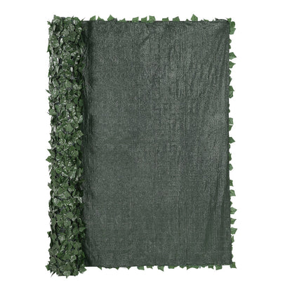 Ivy Privacy Fence, 1830 x 2440 mm Artificial Green Wall Screen, Greenery Ivy Fence with Mesh Fabric and Reinforced Joint, Fake Hedges Vine Leaf Decoration for Outdoor Garden, Backyard