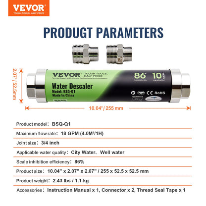 Ganzes Haus-Salz-freies Entkalkungsmittel Physical Scale Descaling System SAAS Alloy
