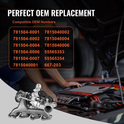 Turbo Turboladdarsats med ventil Chevy Chevrolet Cruze 2011-2019 1.4T |  EU