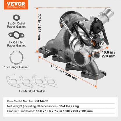 Turbo Turboladdarsats med ventil Chevy Chevrolet Cruze 2011-2019 1.4T |  EU