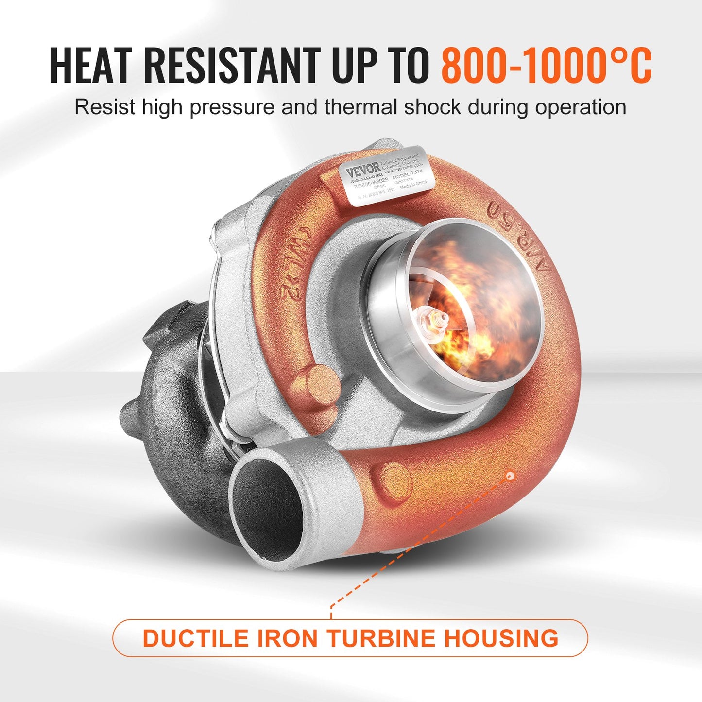 Turbo Turbo med packningssats för 1,5L-4,0L motorvolym