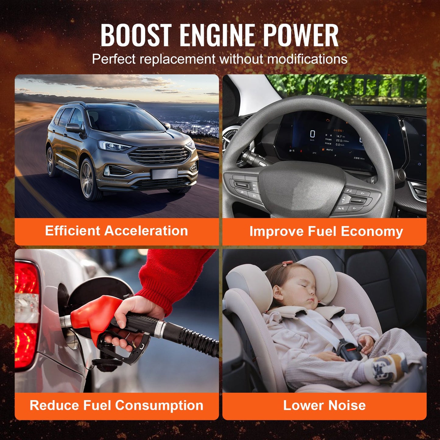 Turbo Turbo med packningssats för 1,5L-4,0L motorvolym