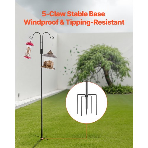 Double Shepherds Hook 8-pack 2730 mm Robust Bird Feeder Pole | EU