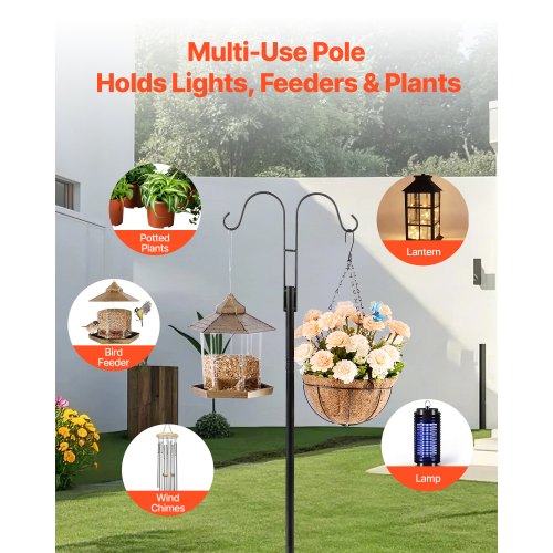 Doppelter Hirtenstab, 8er-Pack, 1950 mm, robuste Vogelfutterstange | EU